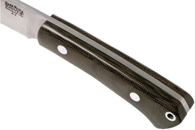 Bark River Highland Special A2, Green Canvas Micarta Outdoor Knife 7 Bark River Highland Special A2, Green Canvas Micarta Outdoor Knife - Image 5