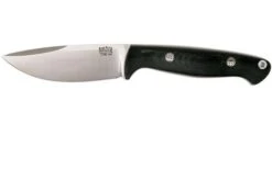 Bark River North Country EDC CPM 154, Black Canvas Micarta, Mosaic Pins