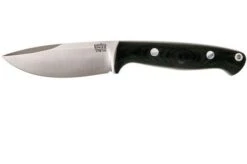 Bark River North Country EDC CPM 154, Black Canvas Micarta, Red Liners