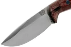 Bark River North Country EDC CPM 154, Red & Black Maple Burl Fixed Knife -Knife Sales Store BRK02 054RBMB 03 bark river knives