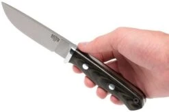 Bark River GamesKeeper A2, Black Green Linen Micarta, Brown Sheath -Knife Sales Store BRK02 121BGL 06 bark river brk02 121bgl 06