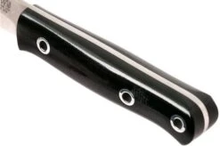 Bark River Mini Bushcrafter CPM 3V, Black Canvas Micarta, Hollow Pins -Knife Sales Store BRK06 022BRKC HP 05 bark river brk06 022brkc hp 05