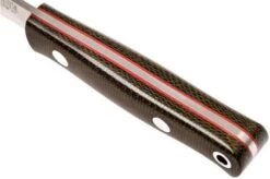 Bark River Mini Bushcrafter CPM 3V, Green Canvas Micarta, Red Liner -Knife Sales Store BRK06 022GNC RL 05 bark river brk06 022gnc rl 05