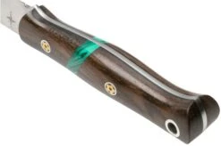 Bark River Ultra-Lite Bushcrafter CPM 3V Zericote, Jade Malachite Spacer, Black Liners, Mosaic Pins -Knife Sales Store BRK06 023ZE JMS BL MP 04 barkriver