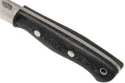 Bark River Mini Aurora CPM 3V, Black Linen Matte Micarta, Hollow Pins -Knife Sales Store BRK06 025BRKLM 05 bark river knives v202111