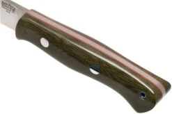 Bark River Aurora A2 Green Canvas Micarta Red Liner, Bushcraft Knife -Knife Sales Store BRK06 115GCMRL 05 bark river knives