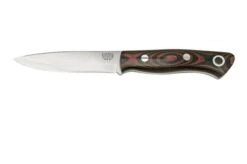 Bark River Aurora Scandi CPM 3V Red & Black Linen Micarta, Red Liner, Fixed Knife