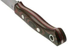 Bark River Aurora Scandi CPM 3V Red & Black Linen Micarta, Red Liner, Fixed Knife -Knife Sales Store BRK06 126RBM RL 04 barkriver