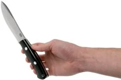 Bark River Aurora Hunter CPM 3V, Black Canvas Micarta, Brown Sheath -Knife Sales Store BRK06 128BRKC 06 bark river knives