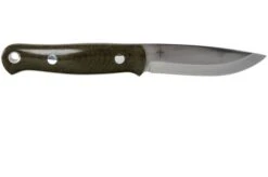 Bark River Bushcrafter I CPM 3V, Green Canvas Micarta, Red Liners -Knife Sales Store BRK06 131GNC RL 02 bark river knives