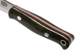 Bark River Bushcrafter I CPM 3V, Green Canvas Micarta, Red Liners -Knife Sales Store BRK06 131GNC RL 05 bark river knives