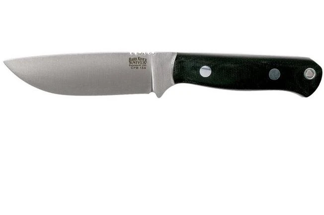 Bark River Bravo Necker II CPM 154CM, Black Canvas Micarta, Brown Sheath 3 Bark River Bravo Necker II CPM 154CM, Black Canvas Micarta, Brown Sheath
