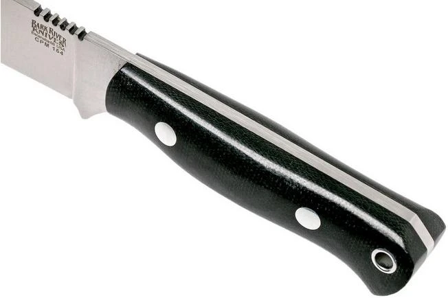 Bark River Bravo Necker II CPM 154CM, Black Canvas Micarta, Brown Sheath 7 Bark River Bravo Necker II CPM 154CM, Black Canvas Micarta, Brown Sheath - Image 5