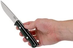 Bark River Gunny A2, Black Canvas Micarta, Rampless Bushcraft Knife -Knife Sales Store BRK07 011BRKC RL 07 bark river