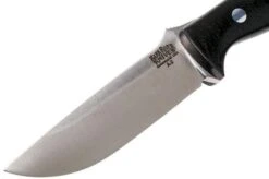 Bark River Gunny A2, Black Canvas Micarta, Brown Sheath -Knife Sales Store BRK07 011BRKC 03 bark river brk07 011brkc 03