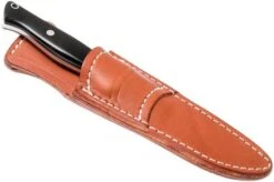 Bark River Gunny A2, Black Canvas Micarta, Brown Sheath -Knife Sales Store BRK07 011BRKC 07 bark river brk07 011brkc 07