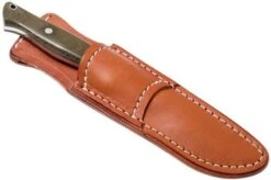Bark River Gunny A2, Green Canvas Micarta, Brown Sheath -Knife Sales Store BRK07 011GNC RS 07 bark river brk07 011gnc rs 07