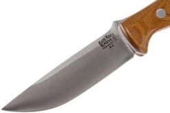 Bark River Gunny A2, Natural Canvas Micarta, Red Liners, Brown Sheath -Knife Sales Store BRK07 011NRCRL 03 bark river brk07 011nrcrl 03