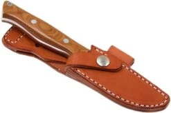 Bark River Gunny A2, Natural Canvas Micarta, Red Liners, Brown Sheath -Knife Sales Store BRK07 011NRCRL 07 bark river brk07 011nrcrl 07