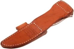 Bark River Gunny A2, Natural Canvas Micarta, Red Liners, Brown Sheath -Knife Sales Store BRK07 011NRCRL 08 bark river brk07 011nrcrl 08