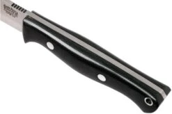 Bark River Gunny Scandi CPM 3V, Black Canvas Micarta, Brown Sheath -Knife Sales Store BRK07 024BRKC 05 bark river brk07 024brkc 05