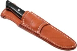 Bark River Gunny Scandi CPM 3V, Black Canvas Micarta, Brown Sheath -Knife Sales Store BRK07 024BRKC 07 bark river brk07 024brkc 07