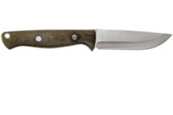 Bark River Gunny Scandi CPM 3V, Green Canvas Micarta, Brown Sheath -Knife Sales Store BRK07 024GNC 02 bark river brk07 024gnc 02
