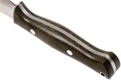 Bark River Gunny Scandi CPM 3V, Green Canvas Micarta, Brown Sheath -Knife Sales Store BRK07 024GNC 04 bark river brk07 024gnc 04