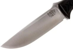 Bark River Gunny CPM 3V, Black Linen Micarta, Brown Sheath -Knife Sales Store BRK07 025BRKL 03 bark river brk07 025brkl 03