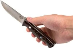 Bark River Gunny CPM 3V, Burgundy Snakeskin Micarta, Brown Sheath -Knife Sales Store BRK07 025SBCM 06 bark river brk07 025sbcm 06