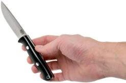 Bark River Bravo EDC CPM 154 Black Canvas Micarta, Rampless -Knife Sales Store BRK07 054BKC RS 06 bark river