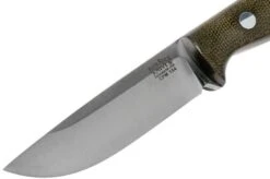 Bark River Bravo EDC CPM 154, Green Canvas Micarta, Rampless -Knife Sales Store BRK07 054GNC RS 03 bark river