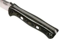 Bark River Bravo 1 A2, Black & Green Linnen Micarta, Brown Sheath -Knife Sales Store BRK07 111BGLM 05 bark river brk07 111bglm 05