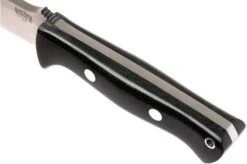 Bark River Bravo 1 A2, Black Canvas Micarta, Brown Sheath -Knife Sales Store BRK07 111BRKC 05 bark river brk07 111brkc 05