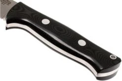 Bark River Bravo 1 A2 FHG Rampless, Black Linen Micarta, Brown Sheath -Knife Sales Store BRK07 111BRKL RS 04 bark river brk07 111brkl rs 04