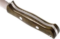 Bark River Bravo 1 A2 Rampless, Green Canvas Micarta, Brown Sheath -Knife Sales Store BRK07 111GNC RS 04 bark river brk07 111gnc rs 04
