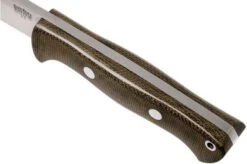 Bark River Bravo 1 A2 Rampless, Green Canvas Micarta, Brown Sheath -Knife Sales Store BRK07 111GNC RS 05 bark river brk07 111gnc rs 05