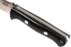 Bark River Bravo 1.5 A2, Black Canvas Micarta, Brown Sheath -Knife Sales Store BRK07 113BRKC 05 bark river brk07 113brkc 05