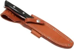 Bark River Bravo 1.5 A2, Black Canvas Micarta, Brown Sheath -Knife Sales Store BRK07 113BRKC 07 bark river brk07 113brkc 07