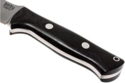 Bark River Bravo 1 CPM 3V, Black Canvas Micarta, Brown Sheath -Knife Sales Store BRK07 114BRKC 04 bark river brk07 114brkc 04