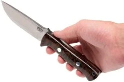 Bark River Bravo 1 CPM 3V, Burgundy Snakeskin Micarta, Brown Sheath -Knife Sales Store BRK07 114SBC 06 bark river brk07 114sbc 06