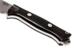 Bark River Bravo Vortex A2 Jimped, Black Canvas Micarta, Brown Sheath -Knife Sales Store BRK07 117FMBRKC JI 04 bark river brk07 117fmbrkc ji 04