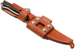 Bark River Bravo Vortex A2 Jimped, Green Canvas Micarta, Brown Sheath -Knife Sales Store BRK07 117FMGRC JI 07 bark river brk07 117fmgrc ji 07