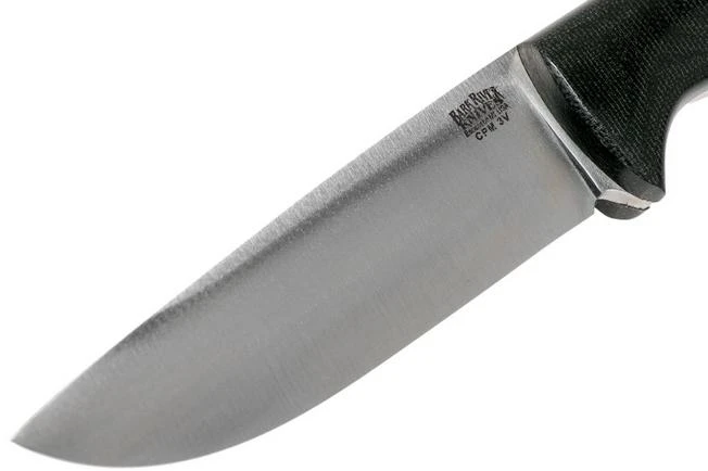 Bark River Bravo 1 LT Hunter CPM 3V, Black Canvas Micarta, Brown Sheath 5 Bark River Bravo 1 LT Hunter CPM 3V, Black Canvas Micarta, Brown Sheath - Image 3