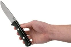 Bark River Bravo 1 LT Hunter CPM 3V, Black Canvas Micarta, Brown Sheath 15 Bark River Bravo 1 LT Hunter CPM 3V, Black Canvas Micarta, Brown Sheath -Knife Sales Store BRK07 121BRKC 06 bark river knives