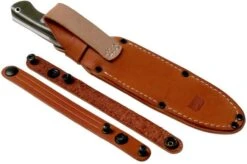 Bark River Bravo 1.5 Rampless CPM 3V Field Knife, Green Canvas Micarta -Knife Sales Store BRK07 122GCMR 07 bark river knives