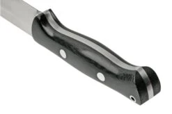 Bark River Bravo 1.2 CPM 3V Rampless, Black Canvas Micarta, Brown Sheath -Knife Sales Store BRK07 125BKC RS 04 barkriver