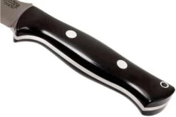 Bark River Bravo 1 LT CPM 3V, Black Canvas Micarta, Brown Sheath -Knife Sales Store BRK07 126BRKC 04 bark river brk07 126brkc 04