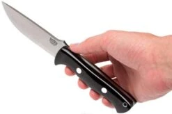 Bark River Bravo 1 LT CPM 3V, Black Canvas Micarta, Brown Sheath -Knife Sales Store BRK07 126BRKC 06 bark river brk07 126brkc 06