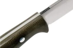 Bark River Bravo 1 LT CPM 3V Field Knife, Green Canvas Micarta -Knife Sales Store BRK07 127GNC 05 bark river